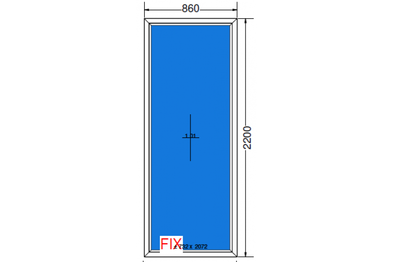Okno 860 x 2200 FIX