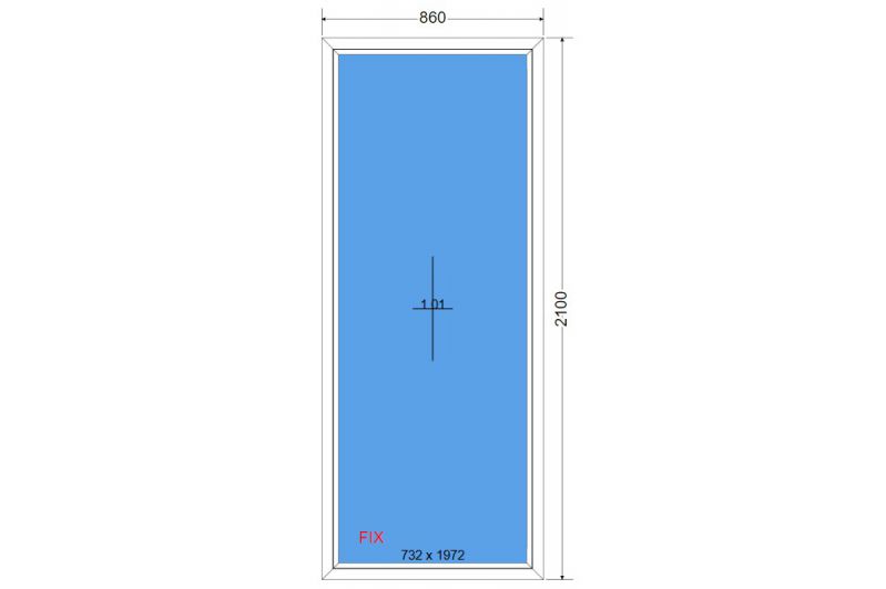 Okno 860 x 2100 FIX