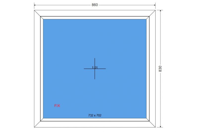 Okno 860 x 830 FIX
