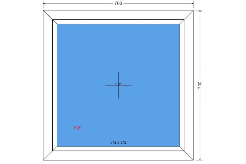 Okno 700 x 700 FIX