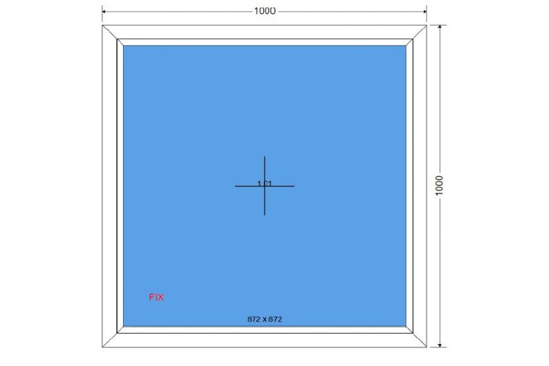 Okno 1000 x 1000 FIX
