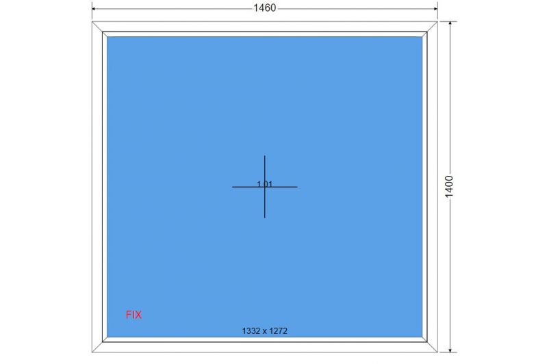 Okno 1460 x 1400 FIX